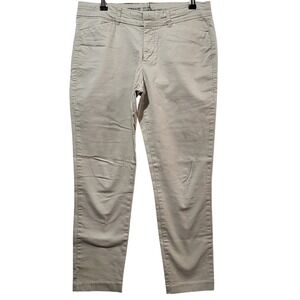 Gap Slim City Khaki Pants Womens 4 Regular Cobblestone Beige Chino Trousers